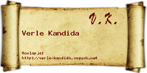 Verle Kandida névjegykártya